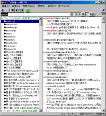 辞書オプション検索画面
